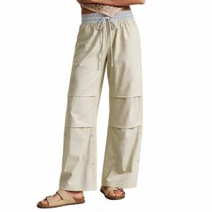lot 6350 image: Aoysky Womens Wide Leg Cargo Pants High Waisted Elastic Waist