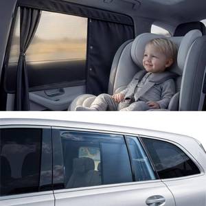 lot 6404 image: Nmoiss Dual-Layer Car Window Shades for Baby 2 Pcs Suction Cup