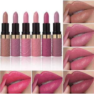 lot 6415 image: Bonnie Choice 6 Pcs Matte Lipstick Set Brown Nude Pink Purple Rose Red