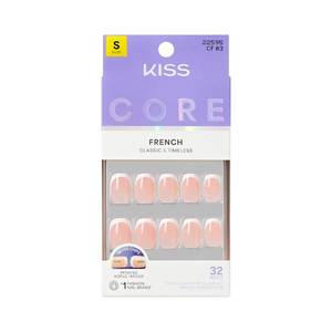 lot 6416 image: KISS Press On Nails Short Squoval White 32 Count Snapshot