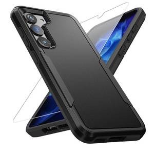 lot 6435 image: Warsia Phone Case for Samsung Galaxy S23 with HD Screen Protector, Black