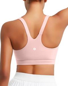 lot 6438 image: Running Girl Womens High Impact Sports Bra Pink Size L 3083