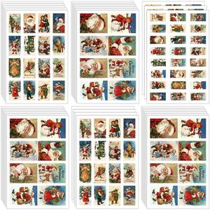 lot 6446 image: Fullhawl Christmas Decoupage Paper 30 Sheets Vintage Xmas 3 Sizes