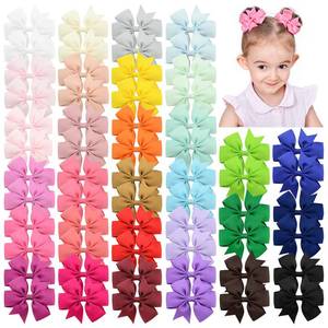 lot 6449 image: Choicbaby Grosgrain Ribbon Hair Bow Clips for Toddler Girls 60 Pcs 3 Inch