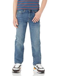 lot 6485 image: Amazon Essentials Boys Regular Straight-Fit Jeans Light Wash Size 14