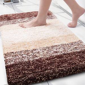 lot 13797 image: Arotive Microfiber Shaggy Bathroom Rug 30x20 Gradient Stripe