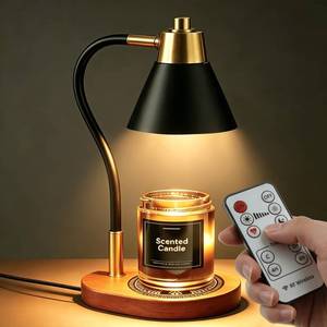 lot 13822 image: HISBO Candle Warmer Lamp for Jar Candles with Timer and Wireless Remote
