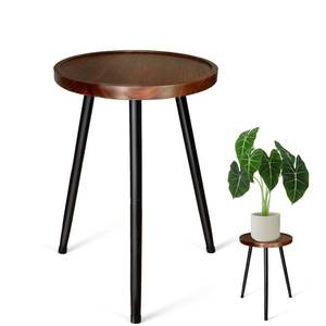 lot 13848 image: Acacia Wood Tall Plant Stand Indoor 12 X 17 In