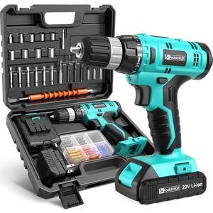 lot 13851 image: FADAKWALT Cordless Drill Set 20V 30N.m Torque With Battery and Charger