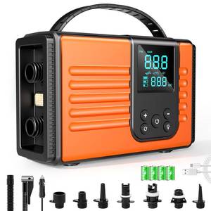 lot 13855 image: NOTIBAN Paddle Board Electric Pump 50 PSI 10000mAh 12V DC Orange  Retail $109.99