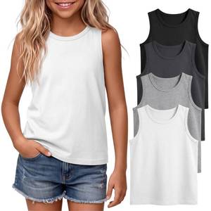 lot 13868 image: Vinsatin Girls Athletic Loose Tank Tops 4 Pack 11-12 Years 4-Color