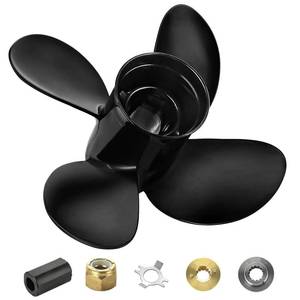 lot 13885 image: Aluminum Boat Propeller 10.1x14 4-Blade 13 Spline RH Mercury 30-60HP
