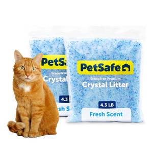 lot 13899 image: PetSafe ScoopFree Crystal Cat Litter Fresh Scent 4.3 lb 2-Pack