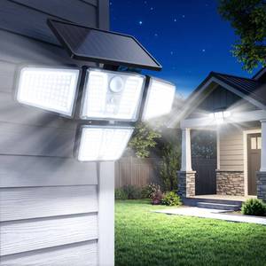 lot 13916 image: TuyLuxe Solar Flood Lights 3600LM Motion Sensor Outdoor With Remote