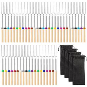 lot 13923 image: Eccliy Retractable Roasting Sticks 32 Inch Smores Forks 36 Pcs