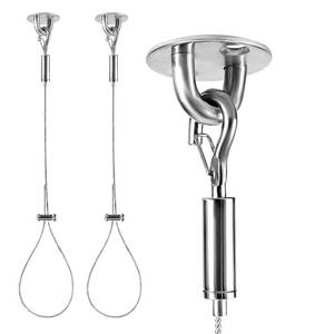 lot 14295 image: Closet Rod Support Bracket 60 Inch Adjustable Stainless Steel 2 Pack