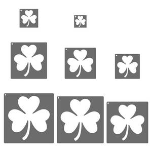 lot 14306 image: PATIKIL Shamrock Stencil Set 8 Pcs Reusable Plastic Painting Template