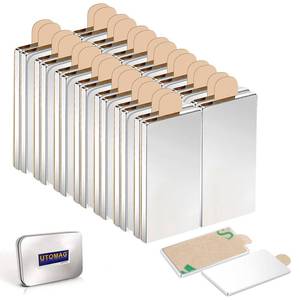 lot 14333 image: UTOMAG Rectangular Neodymium Magnets 0.787 x 0.394 x 0.039 in Adhesive Backing 30 Pcs
