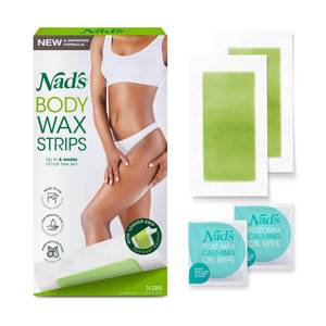lot 14388 image: Nads Body Wax Strips Hair Removal for Women 24 Ct