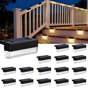 lot 14421 image: COOZAMING Solar Deck Lights Outdoor Waterproof 16 Pack Warm White