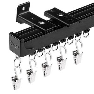 lot 14425 image: YMDparts Ceiling Mount Curtain Track Heavy Duty 3-6 FT Room Divider Rail