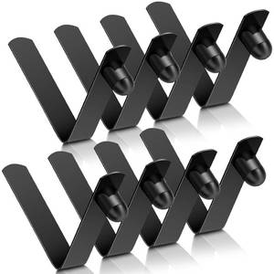 lot 14436 image: Moxweyeni Push Button Spring Clips Black Stainless Steel 8 Pcs