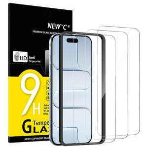 lot 14442 image: NEWC Tempered Glass Screen Protector 3-Pack iPhone Air 6.5-Inch