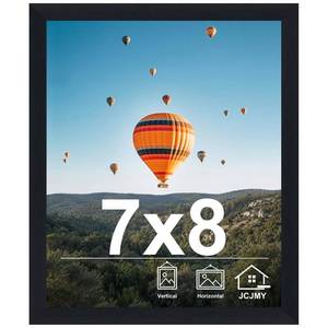lot 14462 image: JCJMY 7x8 Black Picture Frame Wall Gallery Photo Frame with Plexiglass