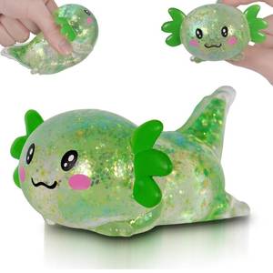 lot 14467 image: Medium Axolotl Squishy Toy Green