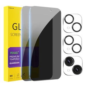 lot 14489 image: PEHAEL Privacy Screen Protector & Camera Lens Protector for iPhone 15