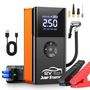 lot 17936 image: Fmooostore Portable Jump Starter With Air Compressor 8000A 180PSI 12V