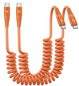lot 18008 image: KIYODA USB C to C Cable 3FT Coiled Fast Charging 60W 2 Pack
