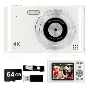 lot 18011 image: VYNCS Kids Digital Camera 1080P Vlog Camera 16X Zoom with 64GB Card