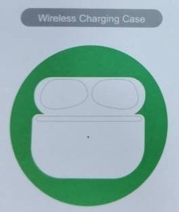lot 18013 image: Wireless Charging Case for Earbuds, White, Open-Lid Style