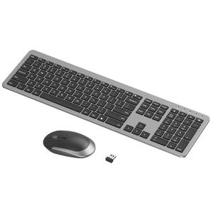 lot 18472 image: Seenda Rechargeable Wireless Keyboard and Mouse Combo 2.4G Gray & Black