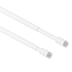 lot 18483 image: TYRON Thin Spring Tension Curtain Rod 2 Pack 18-28 Inch 38 In Diameter White