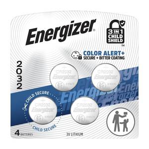 lot 20042 image: Energizer 2032 3V Lithium Coin Batteries 4 Pack