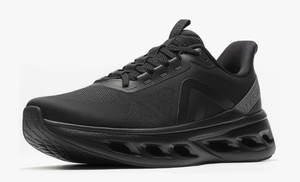 lot 17946 image: Allswifit Mens Black Running Shoes US Size 9 Mesh Upper Cushioned Sole