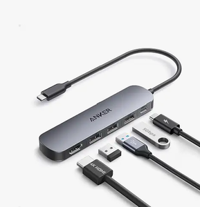 lot 18010 image: USB-C Multiport Hub Adapter with Braided Cable