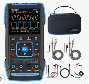lot 18016 image: FNIRSI 2C53T 50MHz Dual Channel Oscilloscope Multimeter w Zippered Case