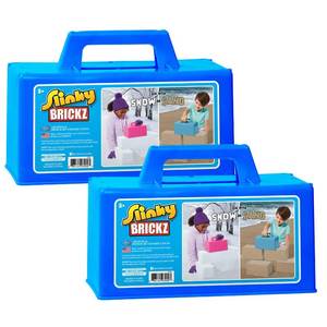lot 1520 image: Slinky Brickz Sand and Snow Brick Mold Outdoor Play Toy, 10 x 5 x 7 In, 2 Pack