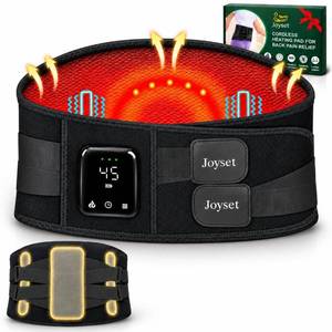 lot 1524 image: Joyset Cordless Heating Pad for Back with 5 Heat and 5 Vibration Levels