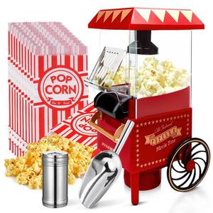 lot 1553 image: GVAKMM Hot Air Popcorn Machine 10-Cup Oil-Free Retro Style Portable