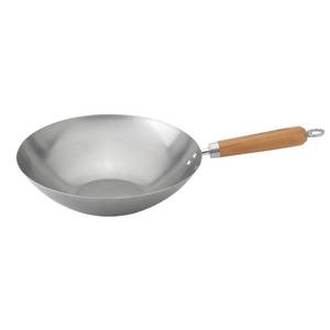 lot 1578 image: Helens Asian Kitchen Carbon Steel Wok 12-Inch Flat Bottom Stir Fry Pan