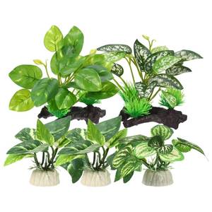 lot 2019 image: CAPASTEC Silk Aquarium Plastic Plants Fish Tank Decor 5 Pcs Green A
