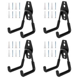 lot 2021 image: KAROSOM Garage Wall Hooks, 4 Pack, 2.8 Inch, Heavy Duty Steel