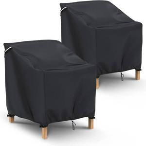 lot 2025 image: Gasadar Patio Chair Covers 2 Pack 32 W x 37 D x 36 H Black