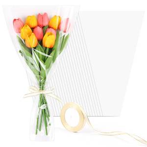 lot 2044 image: DIYASY Clear Flower Wrapping Bags for Bouquets 50 Pcs