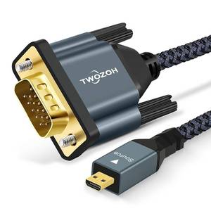 lot 2048 image: Twozoh Micro HDMI to VGA Cable 3.3FT Male to Male 1080P Gold-Plated