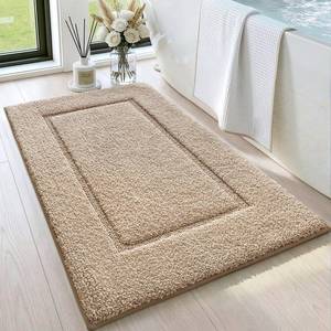 lot 2051 image: DEXI Bath Mat 24 x 16 Non Slip Microfiber Beige